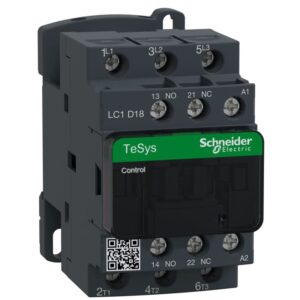 Contactor TeSys D 3P(3 NO) AC-3/AC-3e, 440V 18A, aux 1NO + 1NC, bobina la 24Vc.a. Schneider LC1D18B7