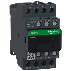 Contactor TeSys Deca, 4P(4 NO), AC-1, 0 to 440V, 20A, bobina 24VDC Schneider LC1DT20BD