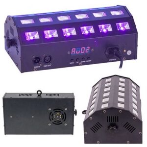 Proiector LED 2 in 1 albe si UV 24 x 3W cu DMX Ibiza Light LED-STUV24