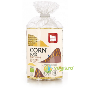 Rondele din Porumb Expandat cu Seminte de In fara Gluten Ecologice/Bio 130g