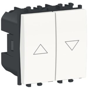 Intrerupator jaluzele 2 module Schneider Easy Styl LMR0712001, alb