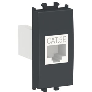 Priza date RJ45 cat5e UTP 1 modul Schneider Easy Styl LMR6232003, negru