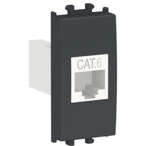 Priza date RJ45 cat6 UTP 1 modul Schneider Easy Styl LMR6233003, negru