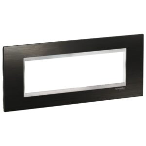 Rama ornament 7 module inox Schneider Easy Styl LMR7737038, negru/crom