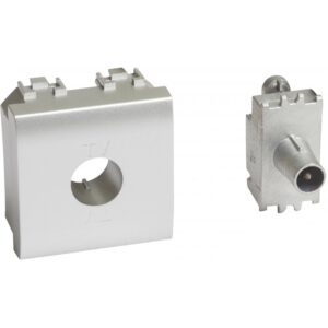 Priza tv 2 module Bticino Living Light LN4202M2D, argintiu