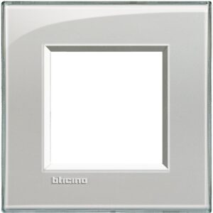 Rama ornament 2 module Bticino Living Light LNA4802KG, gri gheata