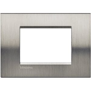 Rama ornament 3 module Bticino Living Light LNA4803ACS, otel lucios