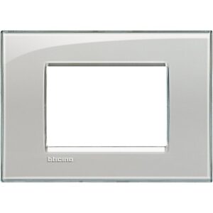 Rama ornament 3 module Bticino Living Light LNA4803KG, gri gheata