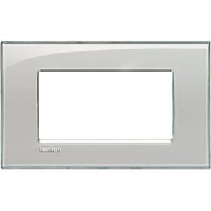 Rama ornament 4 module Bticino Living Light LNA4804KG, gri gheata