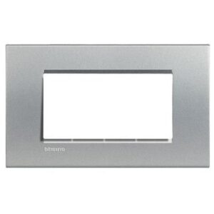 Rama ornament 4 module Living Light Bticino LNA4804TE, argintiu