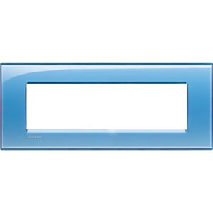 Rama ornament 7 module Bticino Living Light LNA4807AD, albastra