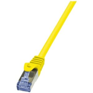 Cablu S/FTP LOGILINK Cat6a, LSZH, cupru, 3 m, galben, AWG26, dublu ecranat CQ3067S