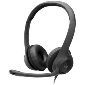 Casti over-head Logitech H390, microfon, noise cancelling, negru