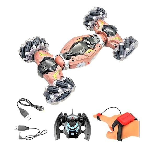 Masinuta Twister Car cu telecomanda si control prin gesturi (Culoare produse: Rose Gold)