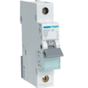 Siguranta automata 1P 6A 6KA curba B Hager MBN106