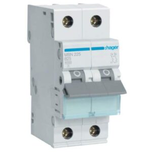Siguranta automata 2P, 25A, 6kA, curba B Hager MBN225