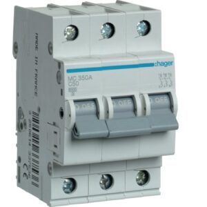 Siguranta automata 3P, 50A, 6kA, C, Hager MC350A