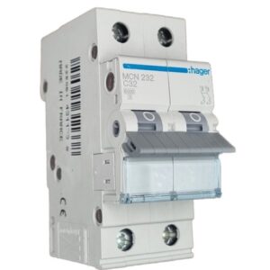 Siguranta automata 2P, 32A, 6kA, curba C Hager MCN232