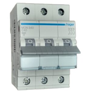 Siguranta automata 3P, 40A, 6kA, curba C Hager MCN340