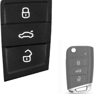 Membrana Cauciuc Butoane Cheie Auto VW Golf 7, Polo, Seat Leon, Ibiza, Ateca, Skoda Kodiaq, Karoq, Fabia – Pad Cheie 3 Butoane Compatibil Modele VAG