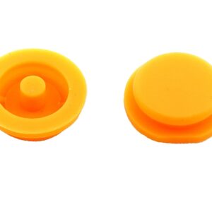 Membrana cauciuc pad, 2 butoane pentru cheie auto Smart Fortwo, City, Roadster – Techstar, culoare portocalie