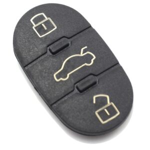 Membrana cauciuc pad cu 3 butoane, Techstar, pentru cheie auto Audi TT A3 A4 A6 A8, echiv OE 4D0837231