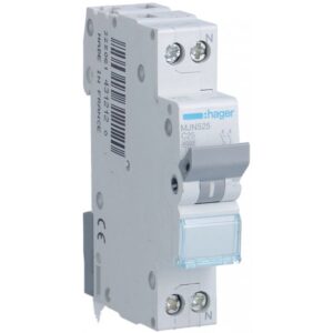 Siguranta automata 1P+N 25A, 4.5kA, curba C Hager MJN525