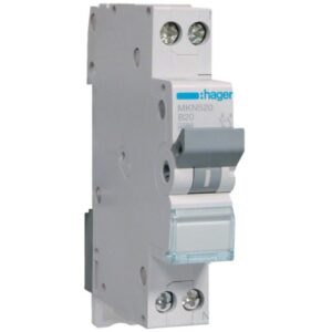 Siguranta automata 1P+N, 20A, curba B, 6kA Hager MKN520