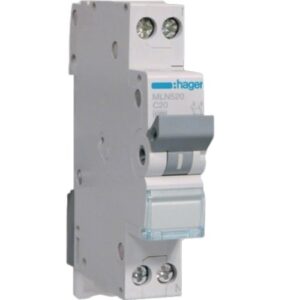 Siguranta automata 1P+N, 20A, curba C, 6kA Hager MLN520