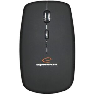 Mouse Saturn negru, optic, wireless, 1600 dpi, 2.4 GHz