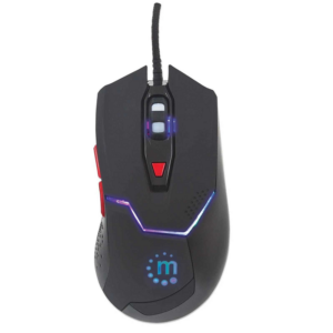 Mouse Gaming 176071 Manhattan, USB, 6 butoane, 2400 DPI, iluminare LED