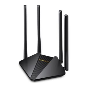 Router Mercursys wireless 1200Mbps, 2 porturi LAN Gigabit, 1 port WAN Gigabit, Dual Band AC1200 4 x antena externa