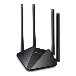 Router Mercursys wireless 1200Mbps, 2 porturi LAN Gigabit, 1 port WAN Gigabit, Dual Band AC1200 4 x antena externa