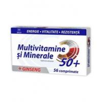Multivitamine si minerale + ginseng 50+ 56cpr ZDROVIT