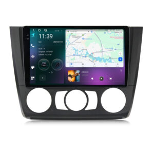 Navigatie dedicata cu Android BMW Seria 1 (E81 / E87) 2007 - 2013, clima manuala, 12GB RAM, Radio GPS Dual Zone, Display 2K QLED 9.5" Touchscreen, Internet Wi-Fi si slot SIM 4G, Bluetooth, MirrorLink, USB