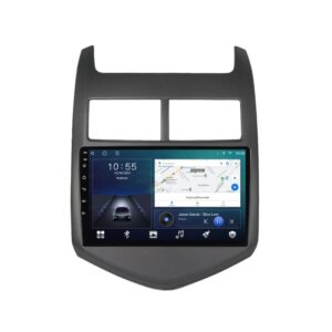 Navigatie dedicata cu Android Chevrolet Aveo 2011 - 2014, 2GB RAM, Radio GPS Dual Zone, Display HD QLED 9" Touchscreen, Internet Wi-Fi si slot SIM 4G, Bluetooth, MirrorLink, USB