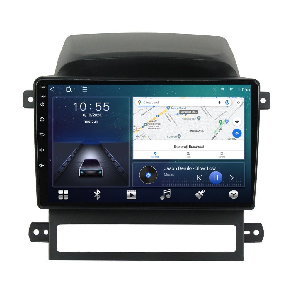 Navigatie dedicata cu Android Chevrolet Captiva 2006 - 2011, 2GB RAM, Radio GPS Dual Zone, Display HD QLED 9" Touchscreen, Internet Wi-Fi si slot SIM 4G, Bluetooth, MirrorLink, USB