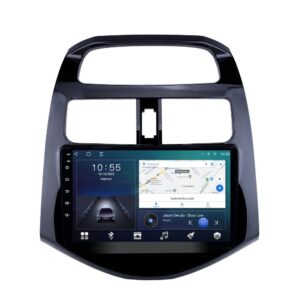 Navigatie dedicata cu Android Chevrolet Spark 2009 - 2015, 2GB RAM, Radio GPS Dual Zone, Display HD QLED 9" Touchscreen, Internet Wi-Fi si slot SIM 4G, Bluetooth, MirrorLink, USB