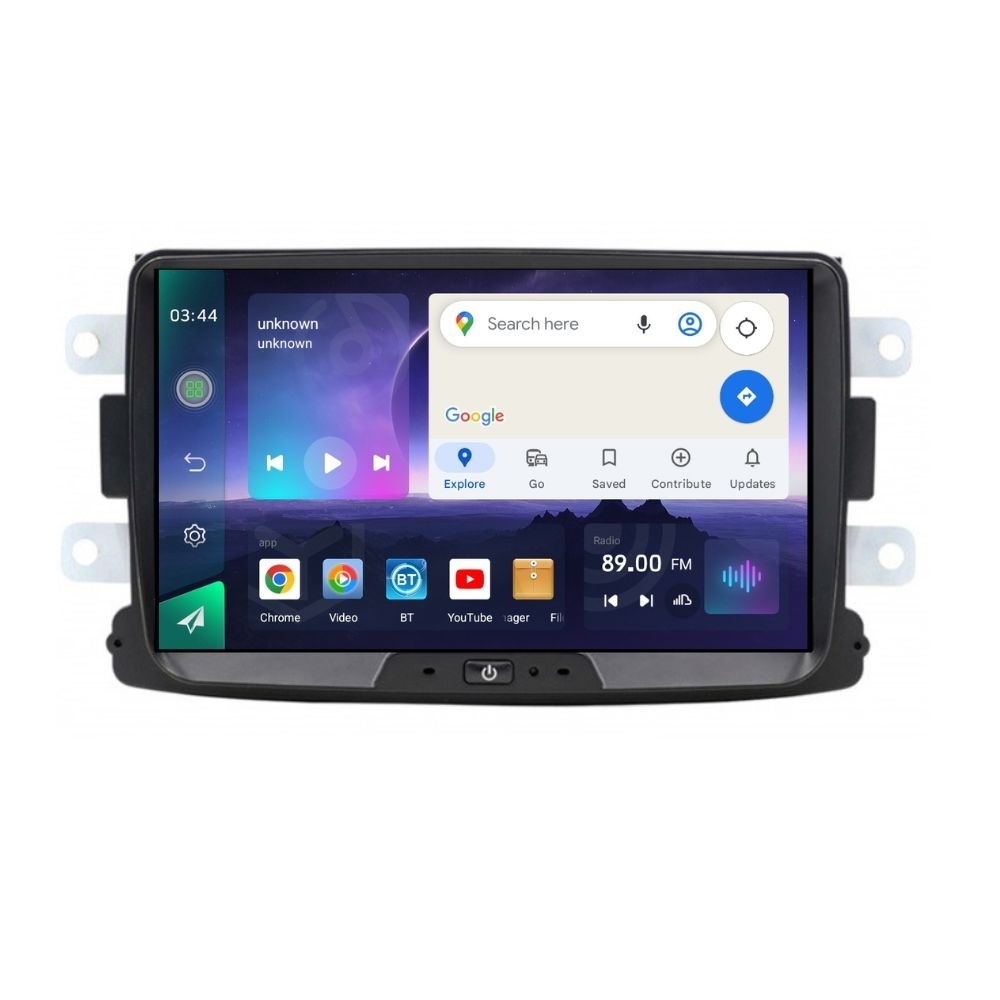 Navigatie dedicata cu Android Dacia Lodgy dupa 2012, 4GB RAM, Radio GPS Dual Zone, Display HD IPS 8'' Touchscreen, Internet Wi-Fi si slot SIM 4G, Bluetooth, MirrorLink, USB