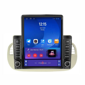 Navigatie dedicata cu Android Fiat 500 2007 - 2015, gri, 1GB RAM, Radio GPS Dual Zone, Touchscreen IPS 9.7" HD tip Tesla, Internet Wi-Fi, Bluetooth, MirrorLink, USB