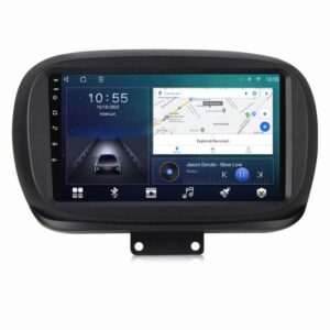 Navigatie dedicata cu Android Fiat 500X dupa 2014, 2GB RAM, Radio GPS Dual Zone, Display HD QLED 9" Touchscreen, Internet Wi-Fi si slot SIM 4G, Bluetooth, MirrorLink, USB
