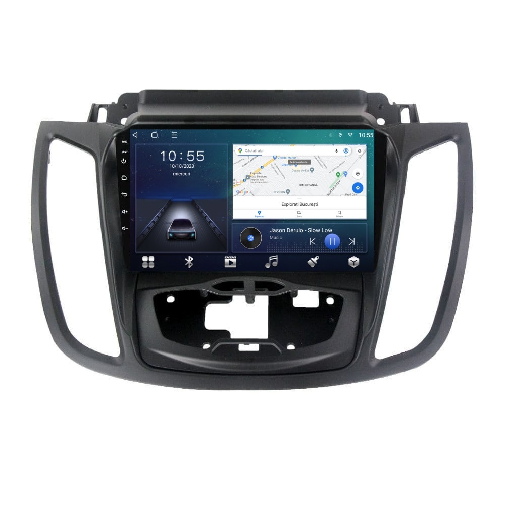 Navigatie dedicata cu Android Ford C-Max II / Grand C-Max 2010 - 2019 cu navigatie originala, 2GB RAM, Radio GPS Dual Zone, Display HD QLED 9" Touchscreen, Internet Wi-Fi si slot SIM 4G, Bluetooth, MirrorLink, USB