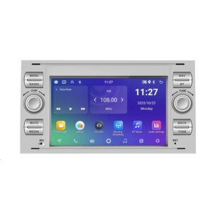 Navigatie dedicata cu Android Ford Focus II 2004 - 2007, gri, 2GB RAM, Radio GPS Dual Zone, Display HD 7" Touchscreen, Internet Wi-Fi, Bluetooth, MirrorLink, USB
