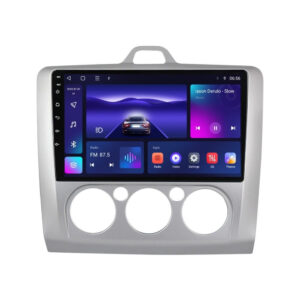 Navigatie dedicata cu Android Ford Focus II 2004 - 2011, clima manuala, 3GB RAM, Radio GPS Dual Zone, Display HD QLED 9" Touchscreen, Internet Wi-Fi si slot SIM 4G, Bluetooth, MirrorLink, USB