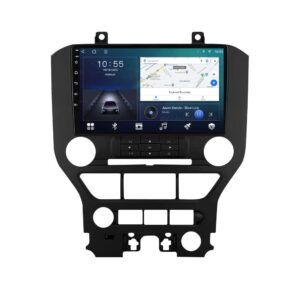 Navigatie dedicata cu Android Ford Mustang 2014 - 2021 fara navigatie originala, 2GB RAM, Radio GPS Dual Zone, Display HD QLED 9" Touchscreen, Internet Wi-Fi si slot SIM 4G, Bluetooth, MirrorLink, USB