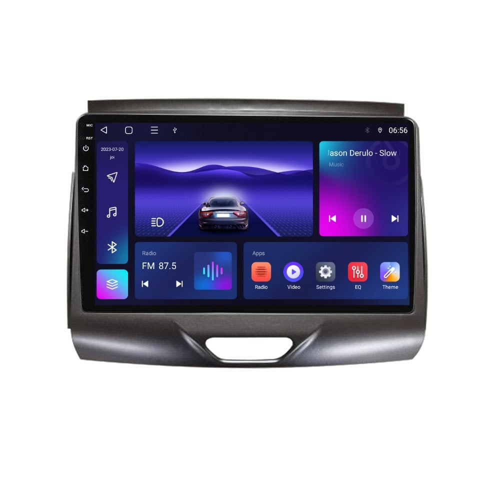 Navigatie dedicata cu Android Ford Ranger dupa 2015 cu navigatie originala, 3GB RAM, Radio GPS Dual Zone, Display HD QLED 9" Touchscreen, Internet Wi-Fi si slot SIM 4G, Bluetooth, MirrorLink, USB