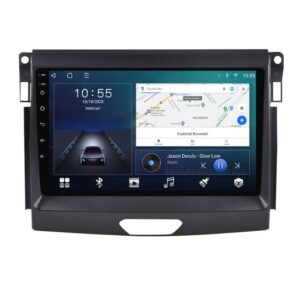 Navigatie dedicata cu Android Ford Ranger dupa 2015 fara navigatie originala, 2GB RAM, Radio GPS Dual Zone, Display HD QLED 9" Touchscreen, Internet Wi-Fi si slot SIM 4G, Bluetooth, MirrorLink, USB