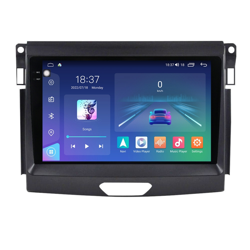 Navigatie dedicata cu Android Ford Ranger dupa 2015 fara navigatie originala, 8GB RAM, Radio GPS Dual Zone, Display 2K QLED 9.5" Touchscreen, Internet Wi-Fi si slot SIM 4G, Bluetooth, MirrorLink, USB
