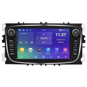 Navigatie dedicata cu Android Ford S-Max 2007 - 2014, negru, 2GB RAM, Radio GPS Dual Zone, Display HD 7" Touchscreen, Internet Wi-Fi, Bluetooth, MirrorLink, USB
