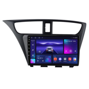 Navigatie dedicata cu Android Honda Civic IX Hatchback 2011 - 2015, 3GB RAM, Radio GPS Dual Zone, Display HD QLED 9" Touchscreen, Internet Wi-Fi si slot SIM 4G, Bluetooth, MirrorLink, USB